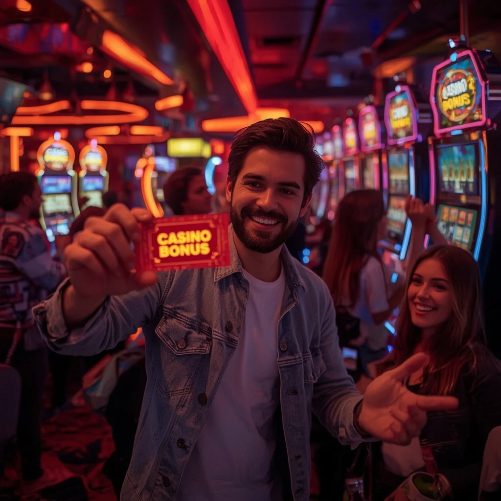 una persona con un bonus del Casino13 Casino